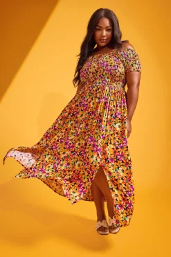 Shirred Maxi Dress