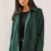 Short Zip Detail Biker Coat