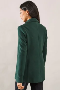 Short Zip Detail Biker Coat