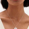 Simply Silver Sterling Silver 925 Cubic Zirconia Heart Shaker Necklace