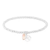 Simply Silver Sterling Silver 925 Mini Tree Of Love And Heart Stretch Bracelets