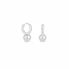 Simply Silver Sterling Silver 925 Polished Orb Huggie Hoop Earrings