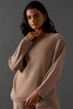 Slash Neck Slouchy Jumper
