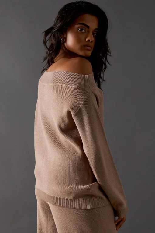 Slash Neck Slouchy Jumper