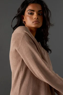 Slash Neck Slouchy Jumper