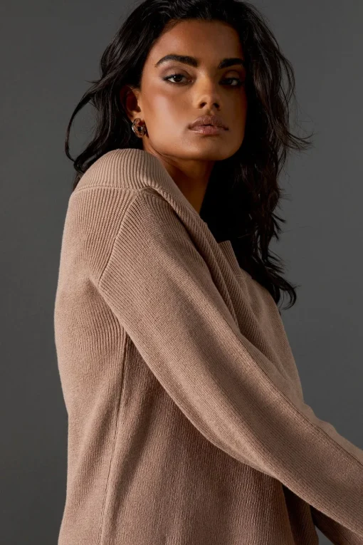 Slash Neck Slouchy Jumper