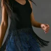 Sleeveless Fringed Vest