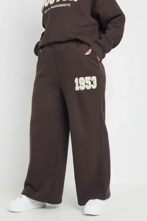 Slogan Wide Leg Joggers