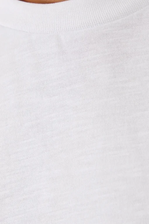 Slub Jersey Asymmetric Hem Tee