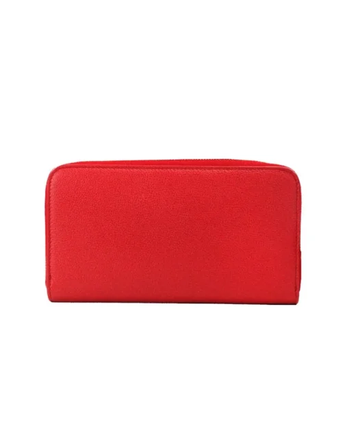 Small Leather Wallet Red