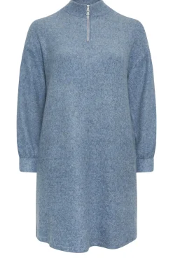 Soft Touch Zip Neck Jumper Dress