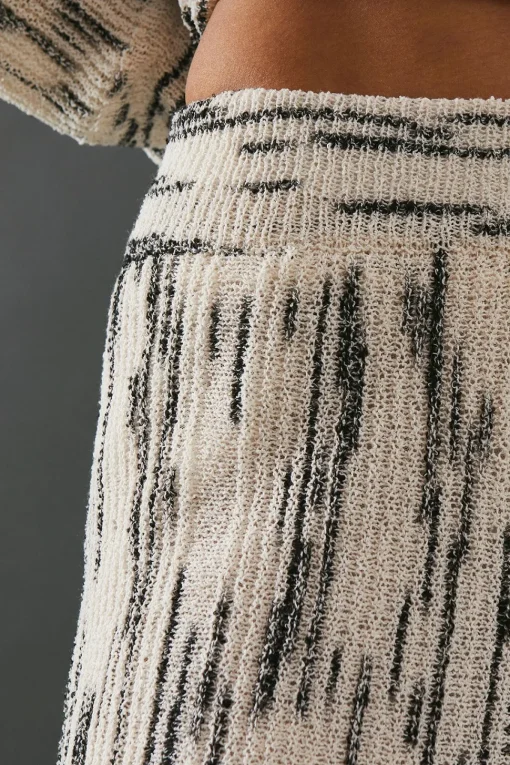 Space Dye Knitted Midaxi Skirt