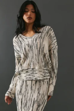 Space Dye Off The Shoulder Jumper