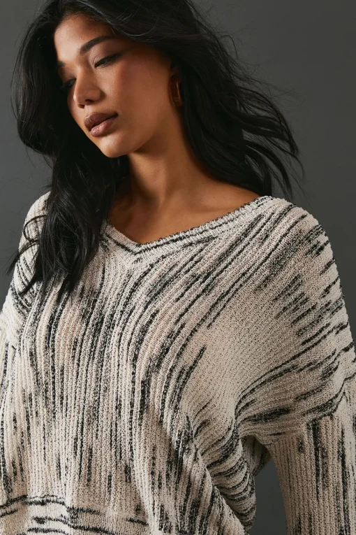 Space Dye Off The Shoulder Jumper