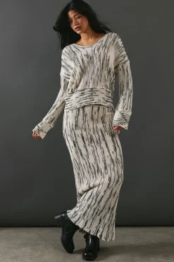 Space Dye Off The Shoulder Jumper