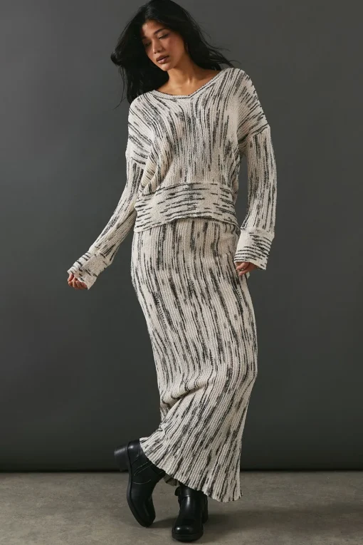Space Dye Off The Shoulder Jumper