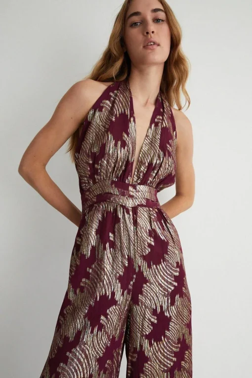 Sparkle Halter Neck Jumpsuit