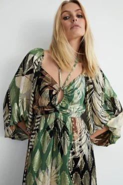 Sparkle Printed Maxi Dress