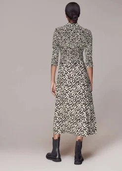 Speeding Squares Shirred Dress-