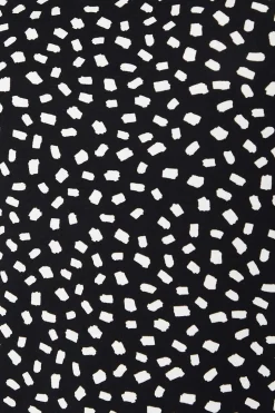 Spot Print Jersey Short Sleeve Shift Dress