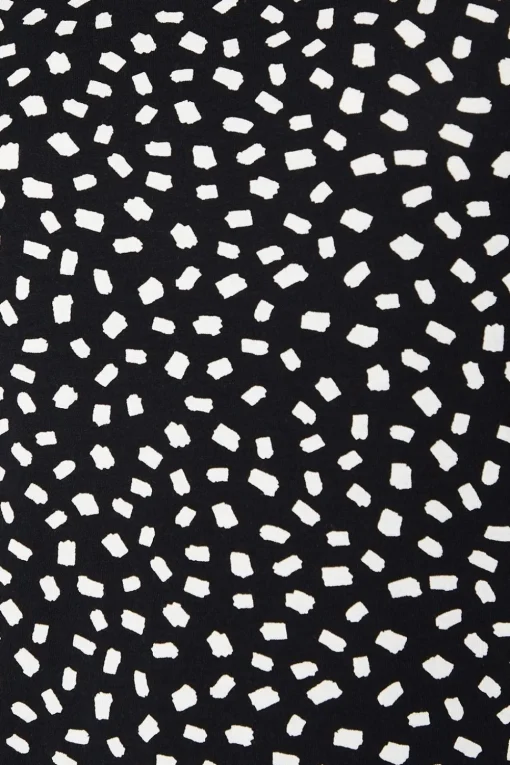 Spot Print Jersey Short Sleeve Shift Dress