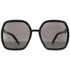 Square Black and Gold Grey Sunglasses