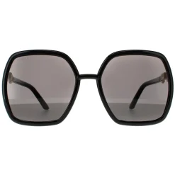 Square Black and Gold Grey Sunglasses