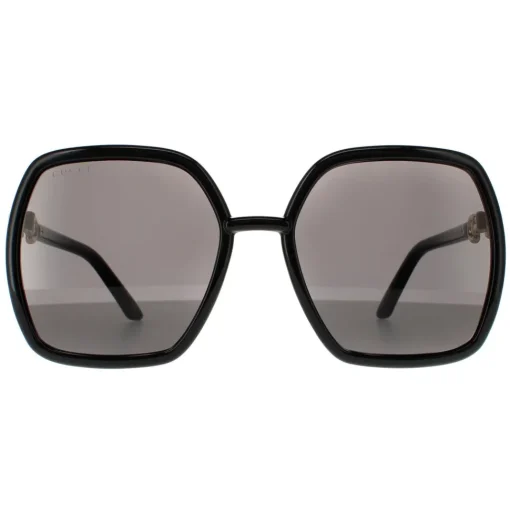 Square Black and Gold Grey Sunglasses