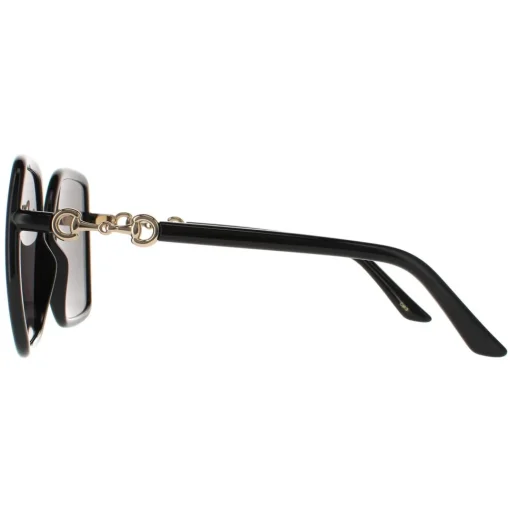 Square Black and Gold Grey Sunglasses