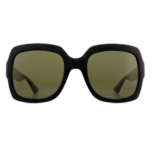 Square Black Green Glitter and Red Green Sunglasses GG0036SN