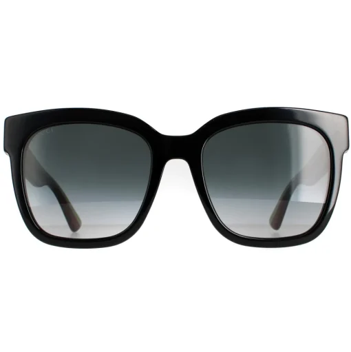 Square Black With Green and Red Glitter Grey Gradient GG0034SN Sunglasses