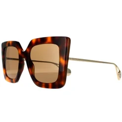 Square Havana and Gold Brown Sunglasses