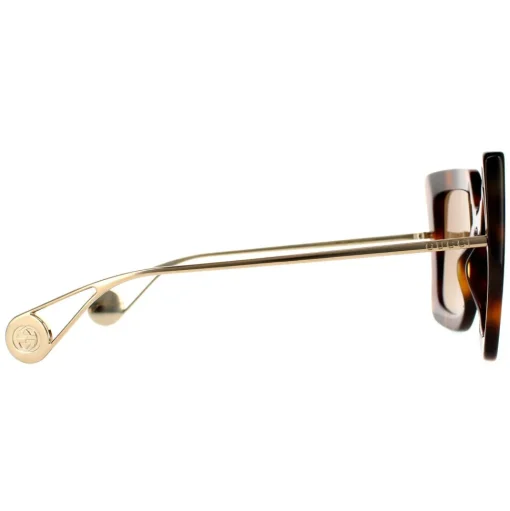 Square Havana and Gold Brown Sunglasses