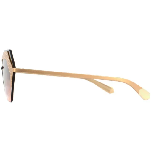 Square Matte Rose Gold Orange Gradient Light Grey Sunglasses