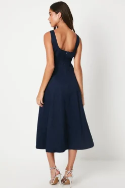 Square Neck Midi Dress