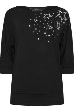 Star Diamante Embellished Top