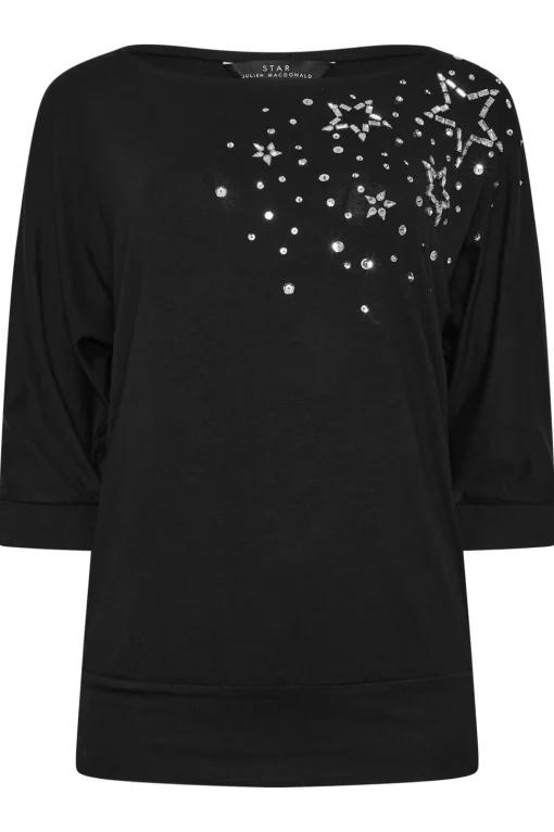 Star Diamante Embellished Top