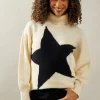 Star Front Roll Neck Jumper