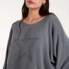 Star Metallic Braid Batwing Jumper