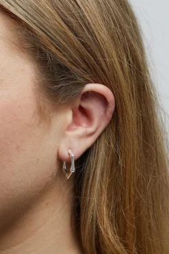 Sterling Silver 925 Bamboo Hoop Earrings
