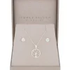 Sterling Silver 925 Cubic Zirconia Tree of Love Jewellery Set - Gift Boxed