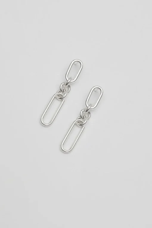 Sterling Silver 925 Link Chain Earrings