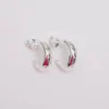 Sterling Silver 925 Multi Stone Hoop Earrings