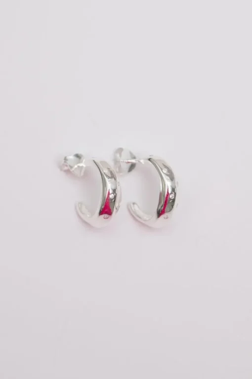 Sterling Silver 925 Multi Stone Hoop Earrings
