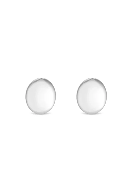 Sterling Silver 925 Oval Polished Stud Earrings