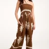 Strapless Elasticated Jumpsuit With Pocket