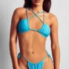 Strappy Cross Over Tie Side Bikini Set