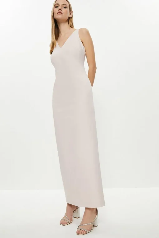 Strappy Slim Column Dress