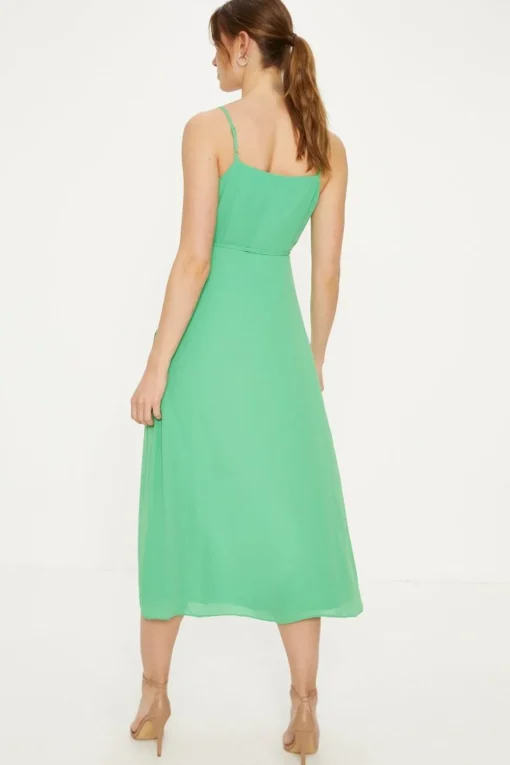 Strappy Wrap Midi Dress