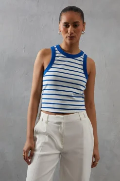 Stripe Jersey Racer Vest